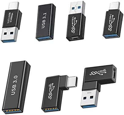 Apexsun 7 Tipos de kit de adaptadores USB 3.0, USB feminino para mulheres e homens para homens e mulheres para masculino,