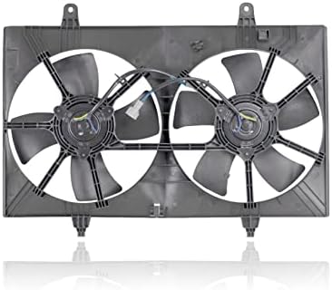 Conjunto de ventiladores de radiador duplo e condensador - Pacific Best Inc. Compatível/Substituição para NI3115124 03-07 Nissan Murano