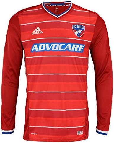ADIDAS MLS MLS CLLIMACOOL Authentic Long Slaves Jersey, FC Dallas- Power Red Small
