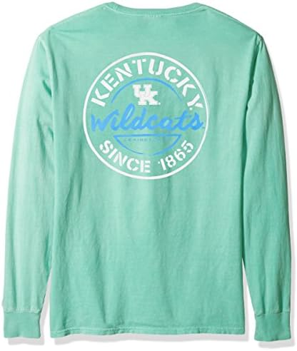 Azul 84 NCAA tingiu ring -spun Longsleeve com bolso