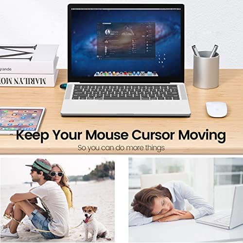Inusung Mouse Jiggler Usb Undetectable Mouse Mover Dispositivo, Movimento do mouse do simulador Mantenha o computador