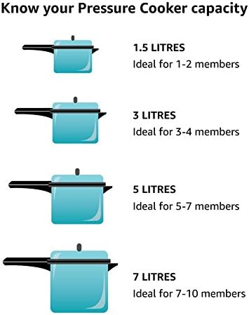 Panela de pressão de aço inoxidável Hawkins, 4 litros