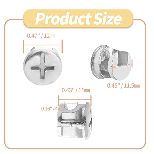 Jiozermi 30 PCs 15/32 Móveis Cam traque os prendedores, 12 mm x 11mm móveis de conexão de came acessórios came bloqueio