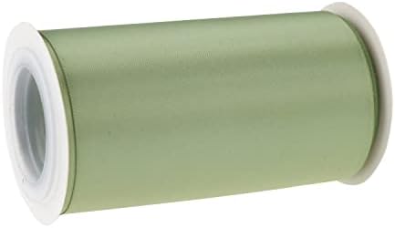 Mayreel Sage Green Ribbon de 4 polegadas de largura Facbon de cetim de cetim grossa fita verde para cadeira de casamento Party de
