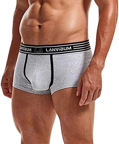 Shorts de boxe para homens embalam shorts sexy calçados calçados boxers sólidos cuecas de roupas íntimas masculinas casuais homens