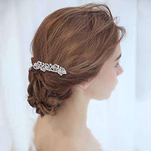 Acessórios para cabelos de casamento BRilove pente de cabelo nupcial pente lateral de noiva de onda de onda bohemiana para