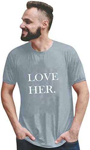 Camisa do dia dos namorados masculino, fofo, impressão de coração impressão engraçada camisetas gráficas de manga curta