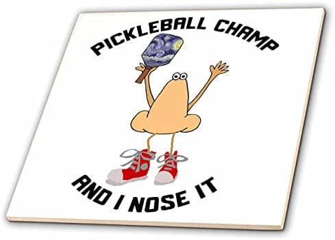 3drose fofo nariz engraçado homem pickleball campeão trocadilho I Sports It Sports - azulejos