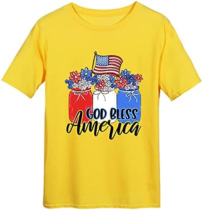 Camiseta em branco masculino tees gráficos Camiseta casual 3d 4 de julho Padrão de bandeira Trintage T Camisas de compressão