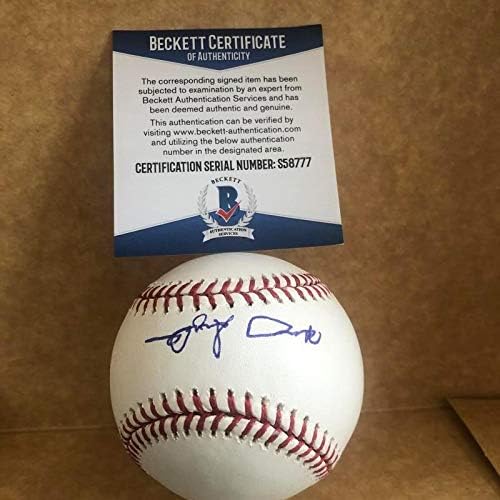 Manny Sanguillen Pittsburgh Pirates assinou autografado M.L. Baseball Beckett CoA S58777