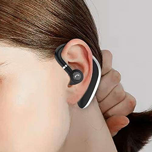 Fones de ouvido sem fio Bluetooth Single Bluetooth, fones de ouvido com mãos livres embutidos no microfone de cancelamento de ruído, 250 horas de espera de espera do tempo de espera para encontrar negócios preto