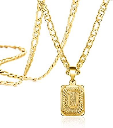 Joycuff colares de ouro iniciais para homens homens adolescentes meninas melhores amigas moda moda figurin cadeia letras