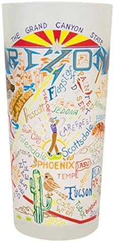Catstudio Arizona Drinking Glass | Obra de arte inspirada na geografia impressa em uma xícara de gelo