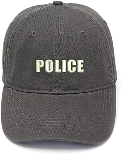 Lyprerazy Men's Baseball Cap policial Borderyy Hat algodão Caps de beisebol casuais bordados