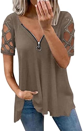 Camisetas camisetas para mulheres Trendy Casual Sleeve Summer Summer Pianto Pescoço solto Gradiente de moda leve leve