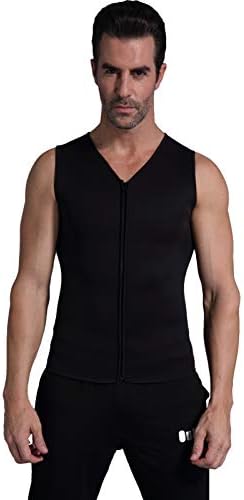 Ausom Mens Slimming Shaper Vest Hot Thermo Shapewear Exercício