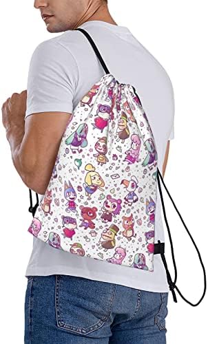 Jialia A Nimal Crossing Pattern Sport Bag Gym Sack Backpack