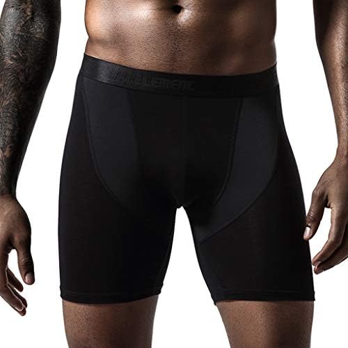 Shorts de boxer bmisEgm para homens embalam a secagem respirável e elástico sexy esportes longos e magros de calças masculinas de fofas