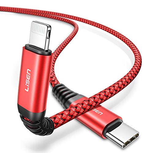 Lisen 20W USB C To Lightning Cable 6ft, Cabo de carregamento de Iphone com certificação MFI Cabo de carregamento rápido compatível