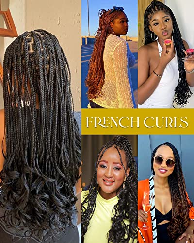 French Curl Crochet Braids 20 polegadas 8 compas