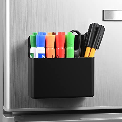Luvtree 2 embalta preto forte de apagador de apagamento seco magnético para quadros brancos/geladeira/geladeira/escola, portador de caneta magnética organizador de caneta com magnet anisotrópico