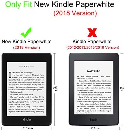 Caso do leitor de e -books de fangduhui, capa de capa inteligente magnética para a New Kindle Paperwhite 2018 lançou fundos de caso para Kindle Paperwhite 4 10ª geração caso