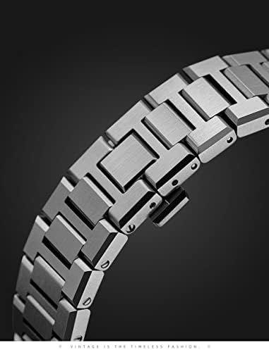 TRDYBSK mais recente aço inoxidável para Apple Watch Band 7 44mm 45mm Metal nobre para Iwatch Series 7 6 SE 5 41mm Kit de modificação