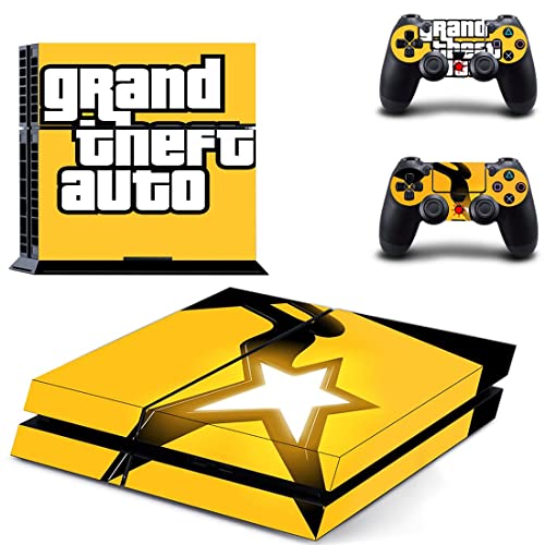 Para PS5 Digital - Game Grand GTA Roubo e Auto PS4 ou Ps5 Skin Skin para PlayStation 4 ou 5 Console e Controladores Decalque Vinil DUC -5331