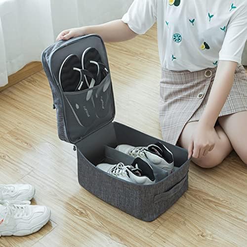 Amaois grande versão coreana da Catialic Oxford Ploth Travel Shoe Box Saco de sapatos portátil Bolsa de armazenamento pode ser definida