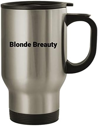 Molandra Products Blonde Beauty - Caneca de viagem de aço inoxidável de 14 onças, branco