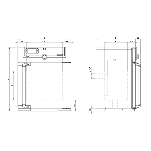 Distribuidores do forno de Wisconsin UF30-115V forno universal, UF30, ventilador de circulação de ar forçado, tela única, 115V,