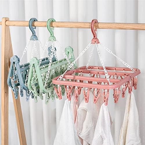 Secador de meias quadradas Genigw para roupas de roupas íntimas roupas de bebê e pequeno rack de secagem rotatável com