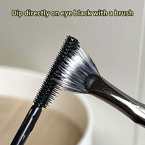 Escova de ventilador de rímel, 2pcs escovas de maquiagem em forma de fã angulares