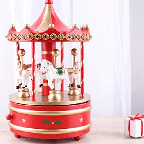 FBVCDX Merry-Go-Round Santa Claus Caixa de música Toy Toy Home Decoration Mardy-Go-Round Christmas Music Box Birthday Gift