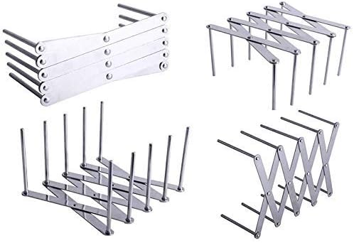 Shisyan 2 pacote de pacote extensível tampa de maconha tampa de vaso multiuso pistas de rack de bordo de vidros de copos de placa flexível organizador de cozinha de cozinha de panotes de panor