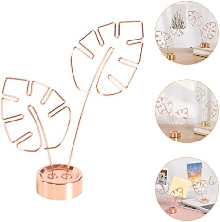 UPKOCH 1PC Gold exibindo menu decoração de festa Acessórios para design de casa folhas coloque o havaiano com nomes de palmeira monstera