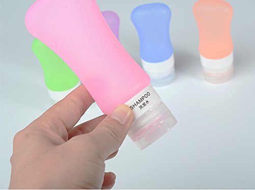 Garrafas de viagem ZUMZUP Conjunto de 3 pacote de silicone de silicone cura cura cura multifuncional htravel kits portátil kits de higiene pessoal líquido recipientes de líquido