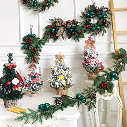 Grinalsa qobnn para porta de Natal Artificial Garland Artificial Garland com bagas vermelhas pineal, decorações da porta da frente