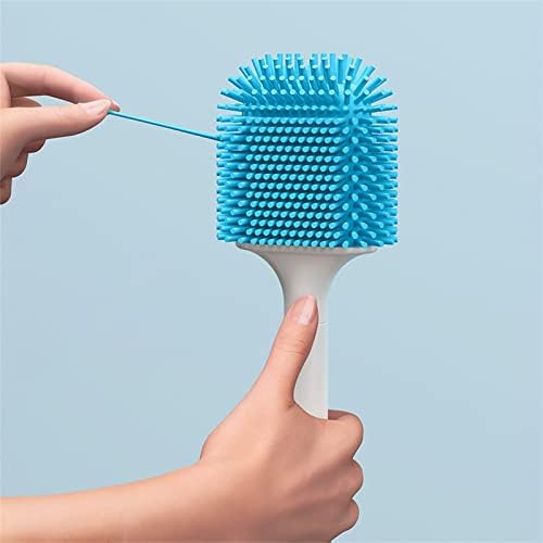 Escovas de vaso sanitário knfut e suportes ， ângulo de pincel de silicone comprido de silicone doméstico sem escova de higineses
