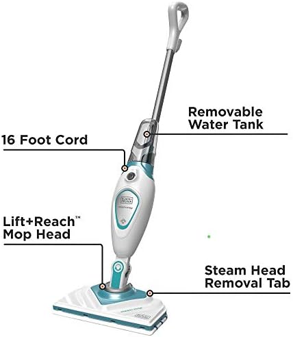 Além de Black+Decker Steam MOP, cabeça de vida útil, cinza