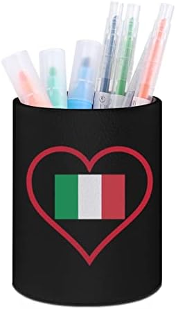 Eu amo o porta -caneta Italian Red Heart Pen Told para copo de porta de maquiagem do organizador de mesa para o escritório