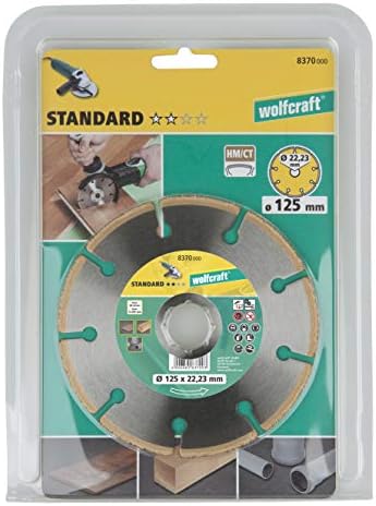 'Standard Wolfcraft HM Cutting Disc 125 x 22,23 mm para diâmetro do reprodiador de ângulo, 8370000