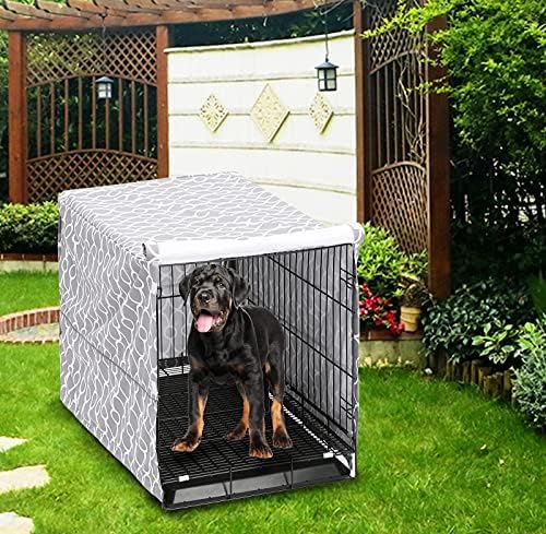 Capa de caixa de cães para caixas de arame, se encaixa na maioria das caixas de cães de 36 polegadas. Fácil de usar, decolar e