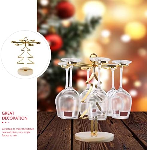 Cabilock Christmas Tree Wine Glass Rack com Jade Base Decorativa Decorativa Distolência de Setor de Estudo