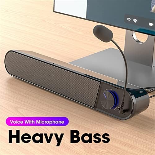 Barra de som de computador com fio Bluetooth 4D Bass Surround Soundbar Home Theater Subwoofer Speakers de computador
