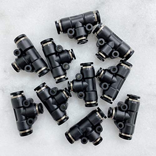 MacCan Pneumatic PGT1/4-5/32 Redutor Tee 1/4 x 1/4 x 5/32 Tubo od ar push para conectar acessórios