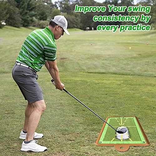 Tapete de treinamento de golfe para rebatidas de detecção de balanço, tapete de impacto de golfe premium, feedback de feedback de golfe tapetes, tapetes avançados para atingir o tape