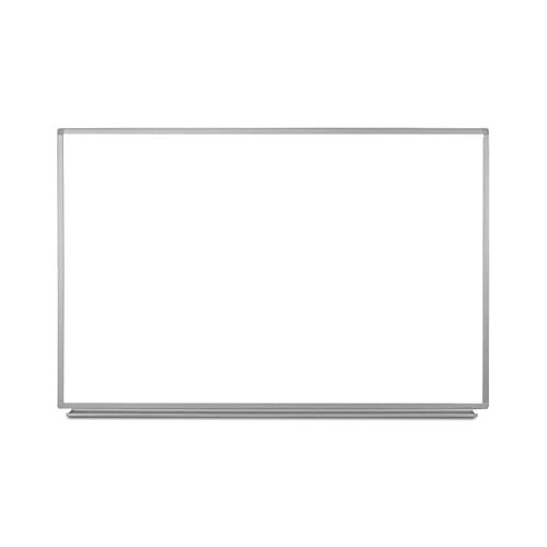 Luxor 60 W x 40 H Whiteboard magnético montado na parede com moldura de alumínio e bandeja de marcadores - perfeita para escola, sala de aula, conferência e apresentação - WB6040W