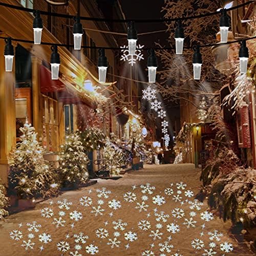 Vigdur Christmas LED String Lights - Snowflake projeção luz