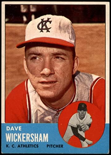1963 Topps Baseball 492 Dave Wickersham Tough Série Excelente por Mickeys Cards